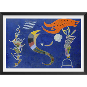 Poster La Flèche par Wassily Kandinsky Affiche + cadre en bois - Noir