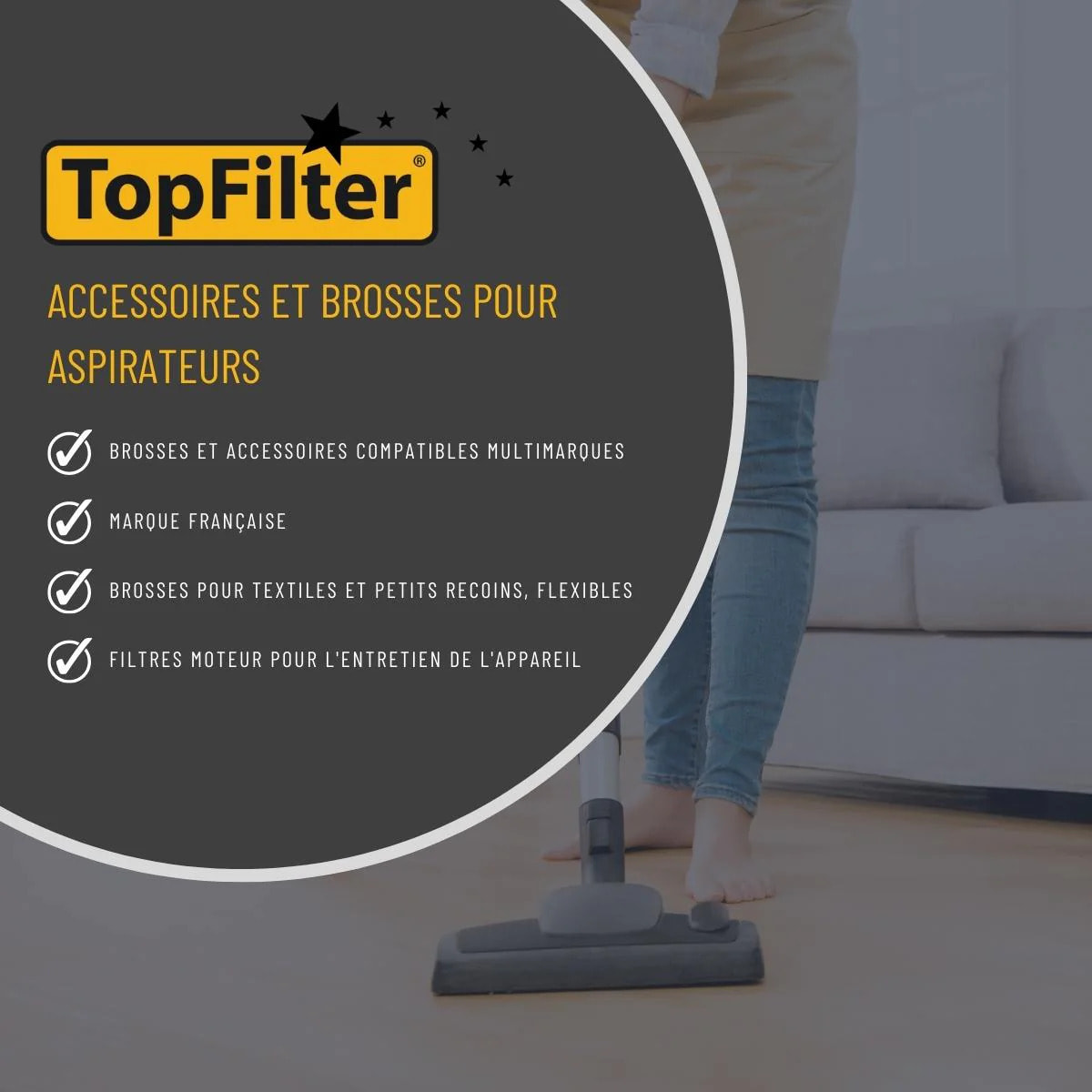 Filtre Hepa pour aspirateur Electrolux Philips et Tornado TopFilter