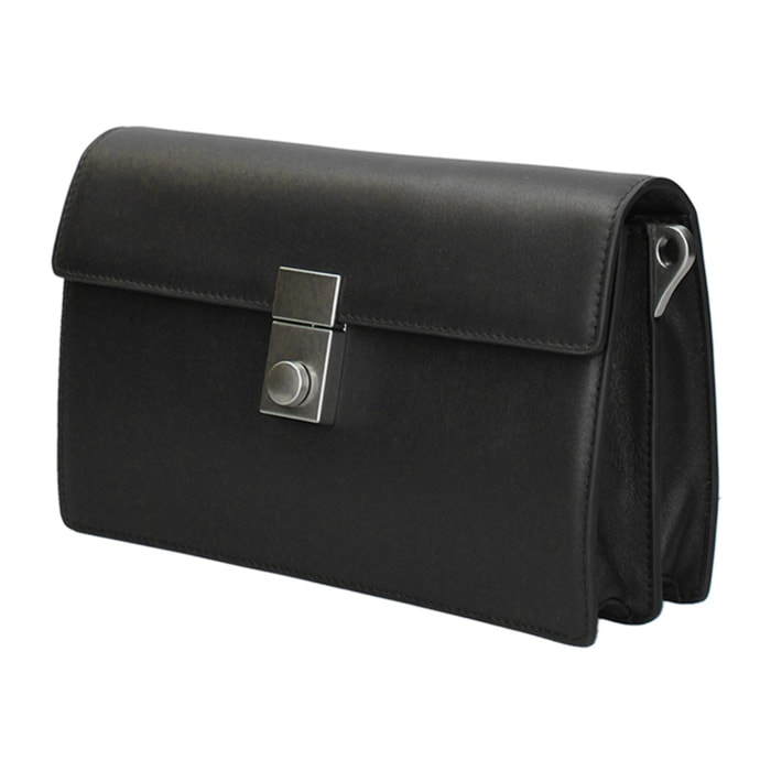 Borsa a tracolla da donna Made in Italy - Modello Valoria - 100% pelle - 24.0 x 15.0 x 7.0 cm