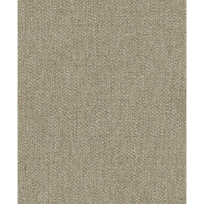 Papier peint uni effet toile jute kaki bronze