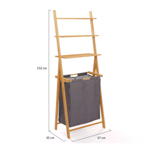 Panier à linge Maya 2 compartiments et 3 étagères