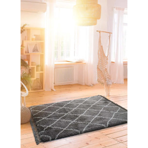 SAMIRA Alfombra shaggy bereber gris, varias medidas disponibles.