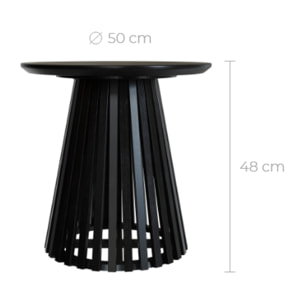 Table d'appoint Képès noire D50 cm