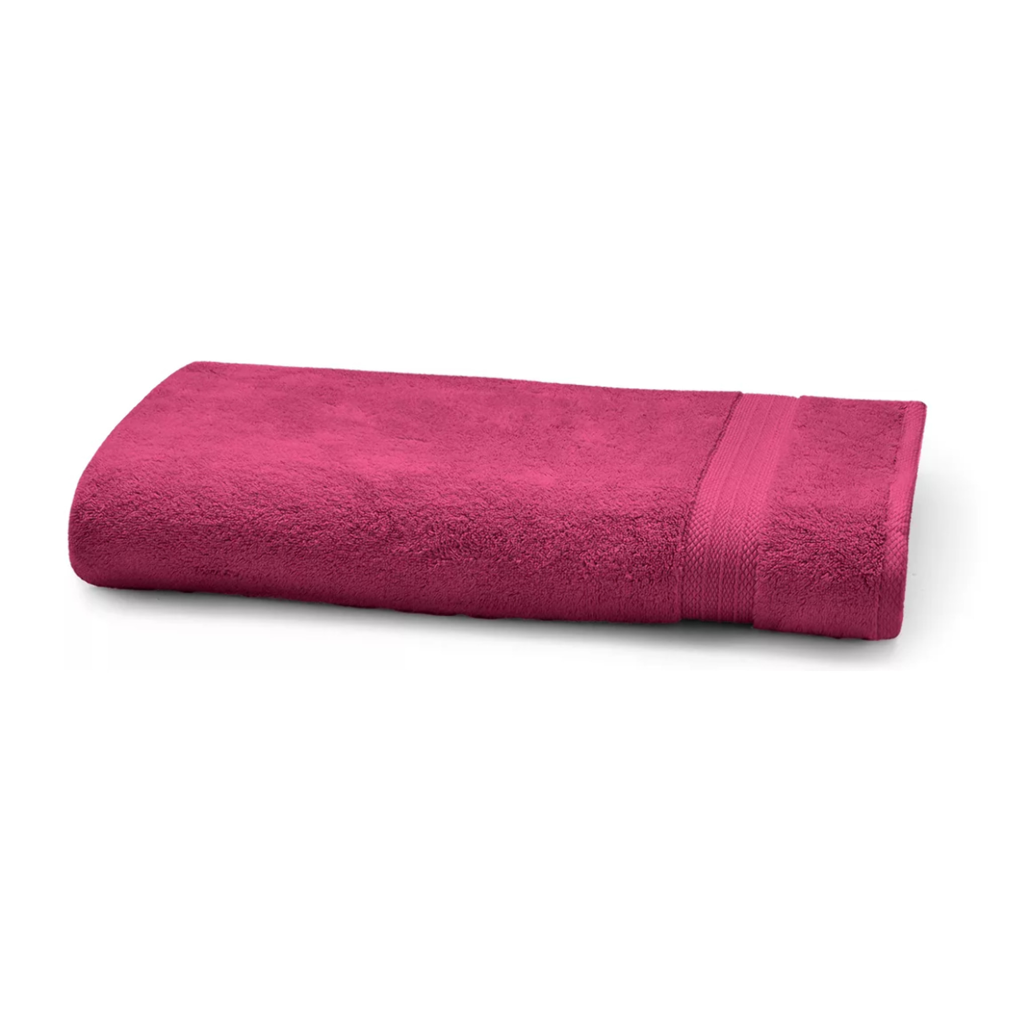Serviette eponge pur coton 550 g/m² uni rose Elea fuchsia-
