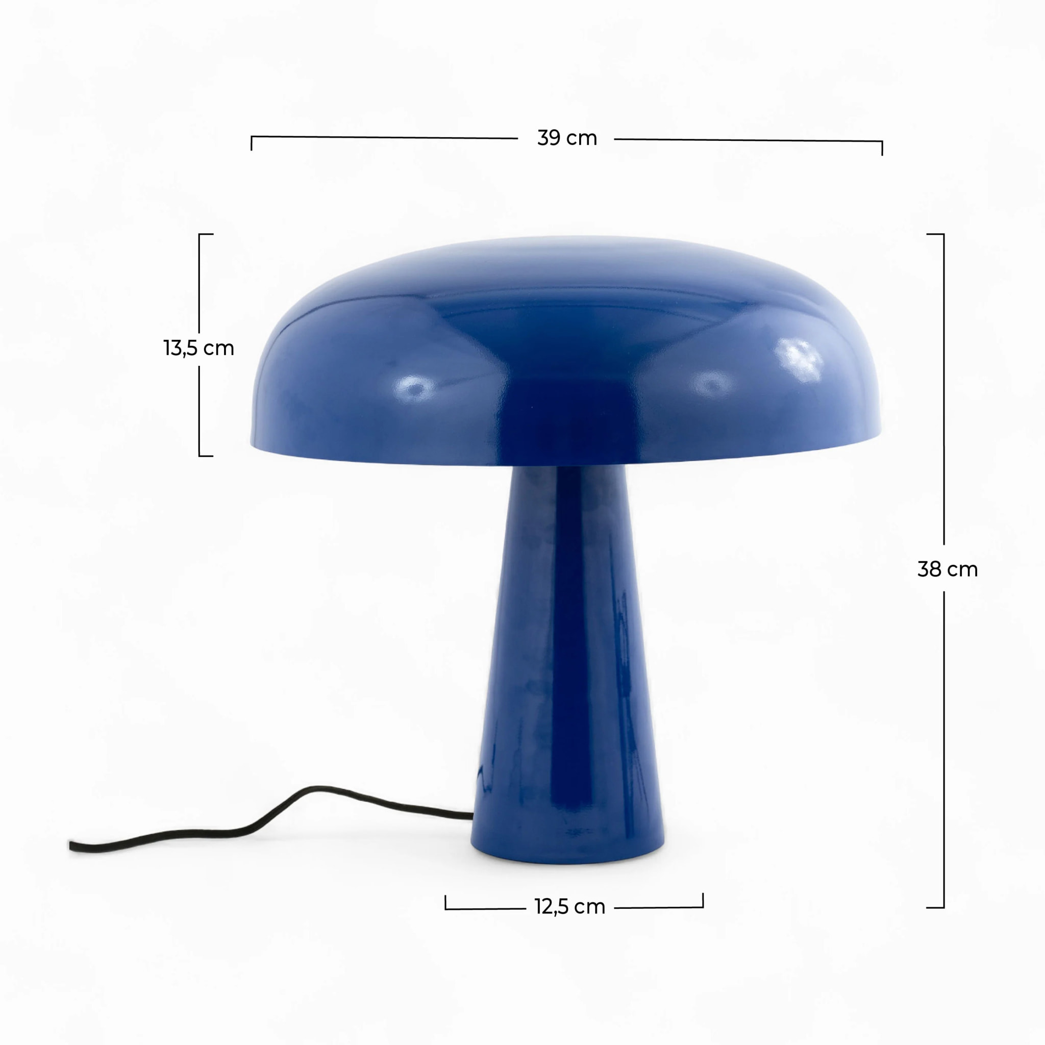 Lampe à poser en métal bleu foncé - Livia