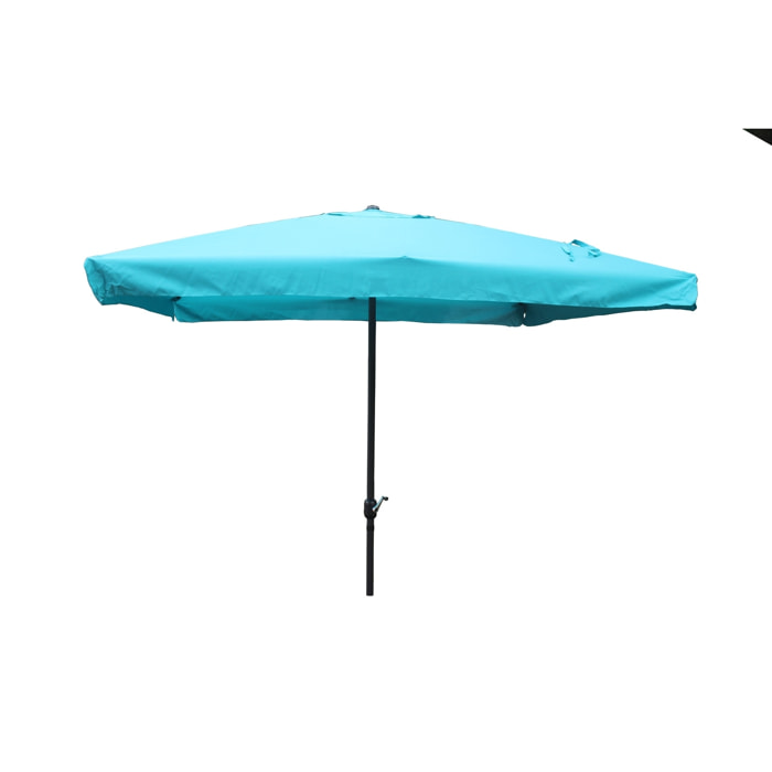 Parasol droit carré 3 x 3 m bleu PALMIA