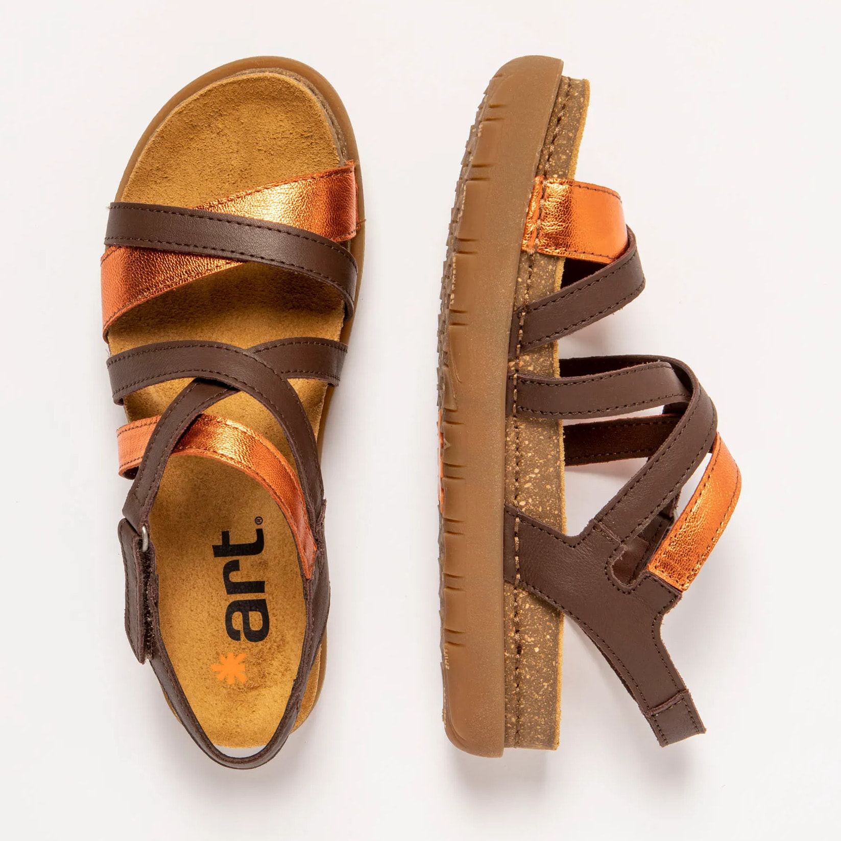 Sandalias 1714 NAPPA BROWN-ORANGE /RHODES color Brown-orange