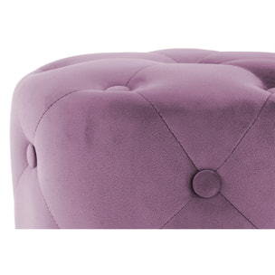 Pouf contenitore Piano in velluto bordeaux e oro