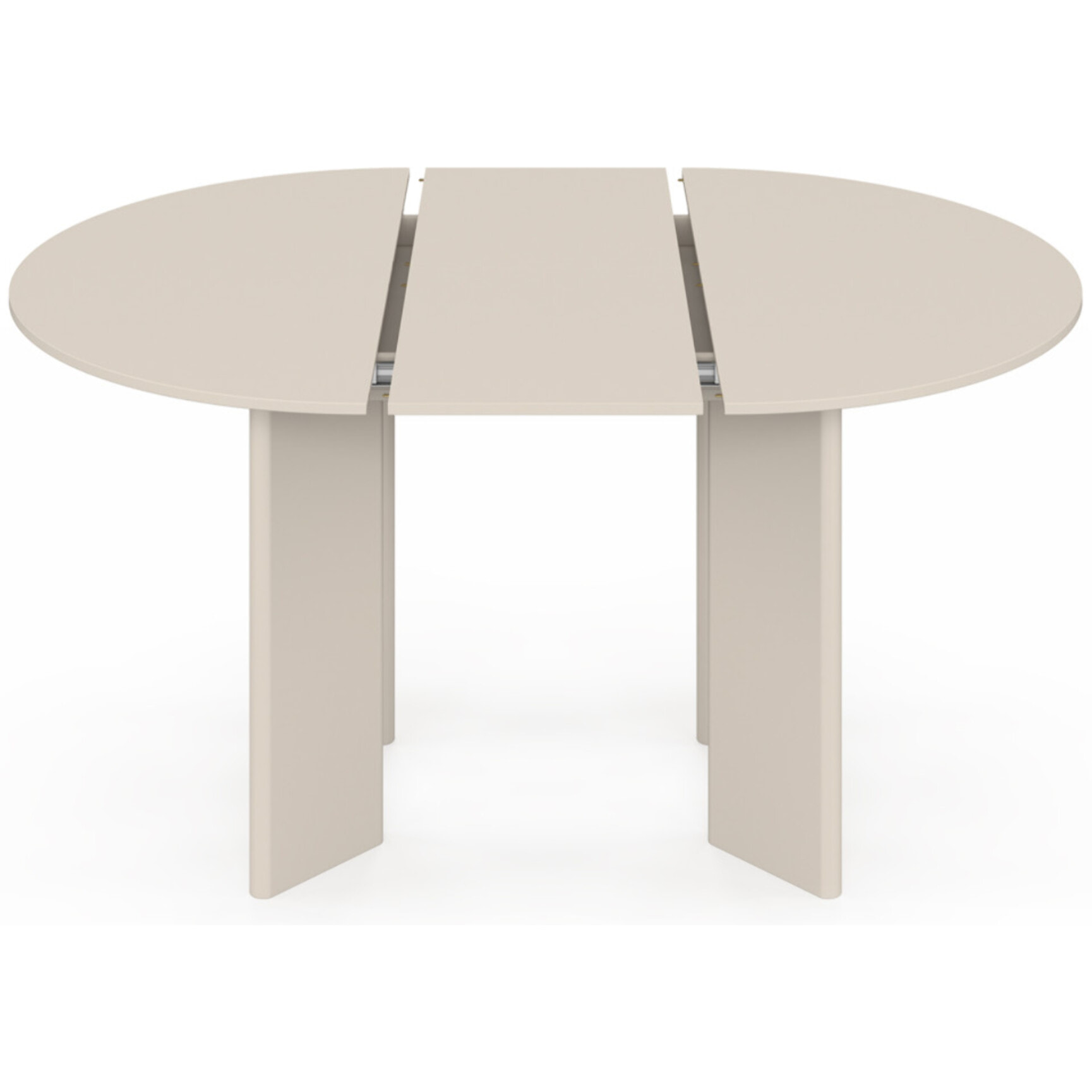 Table à manger ronde extensible Cassia beige Ø110-150cm