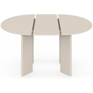 Table à manger ronde extensible Cassia beige Ø110-150cm