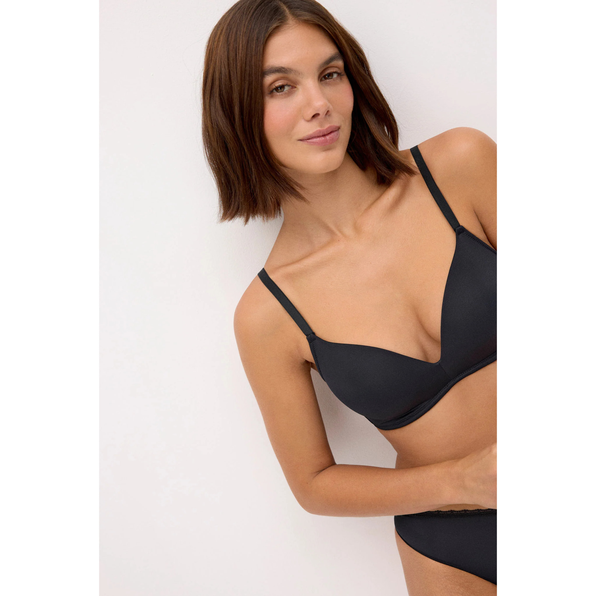 Reggiseno senza ferretto con imbottitura Nero