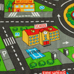 Tapis de jeu voiture - tapis enfant - tapis de jeux routiers - 200 x 150 cm
