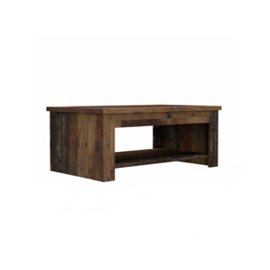 Table basse avec plateau relevable en bois effet vieilli - FRED