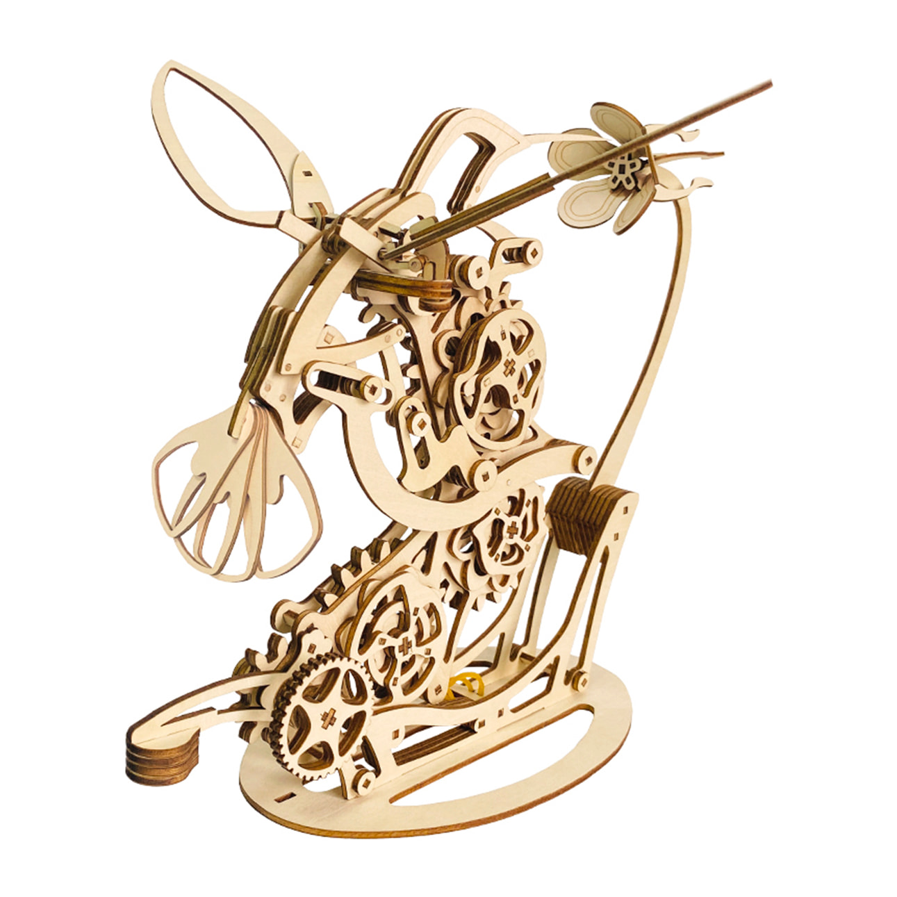 Maqueta de Madera 3D, diseño de Colibrí mecánico dinámico. 200 piezas.