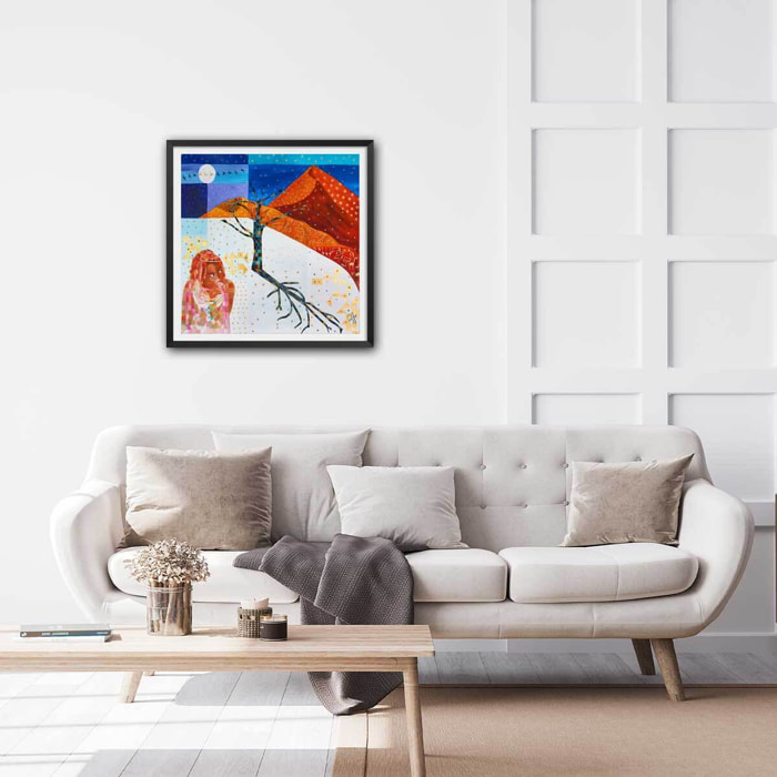Affiche deco voyage en namibie Affiche sous cadre noir