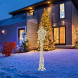 farolillo luminoso de marco dorado 34x34x150cm