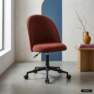 Chaise de bureau à roulettes tissu PHYL