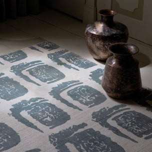 Tapis salon et chambre fait à la main en coton motif abstrait