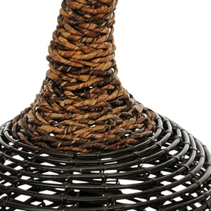 Lampada in abaca - Pezzi 1 - 40xH73xD40cm - Marrone Scuro - Bianchi Dino SPA