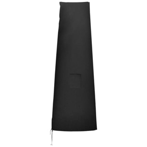 Funda para Sombrilla de Jardín Funda Protectora para Parasol Impermeable de Tela Oxford 300D con Cremallera y Varilla de Soporte Plegable 240x48/70 cm Negro