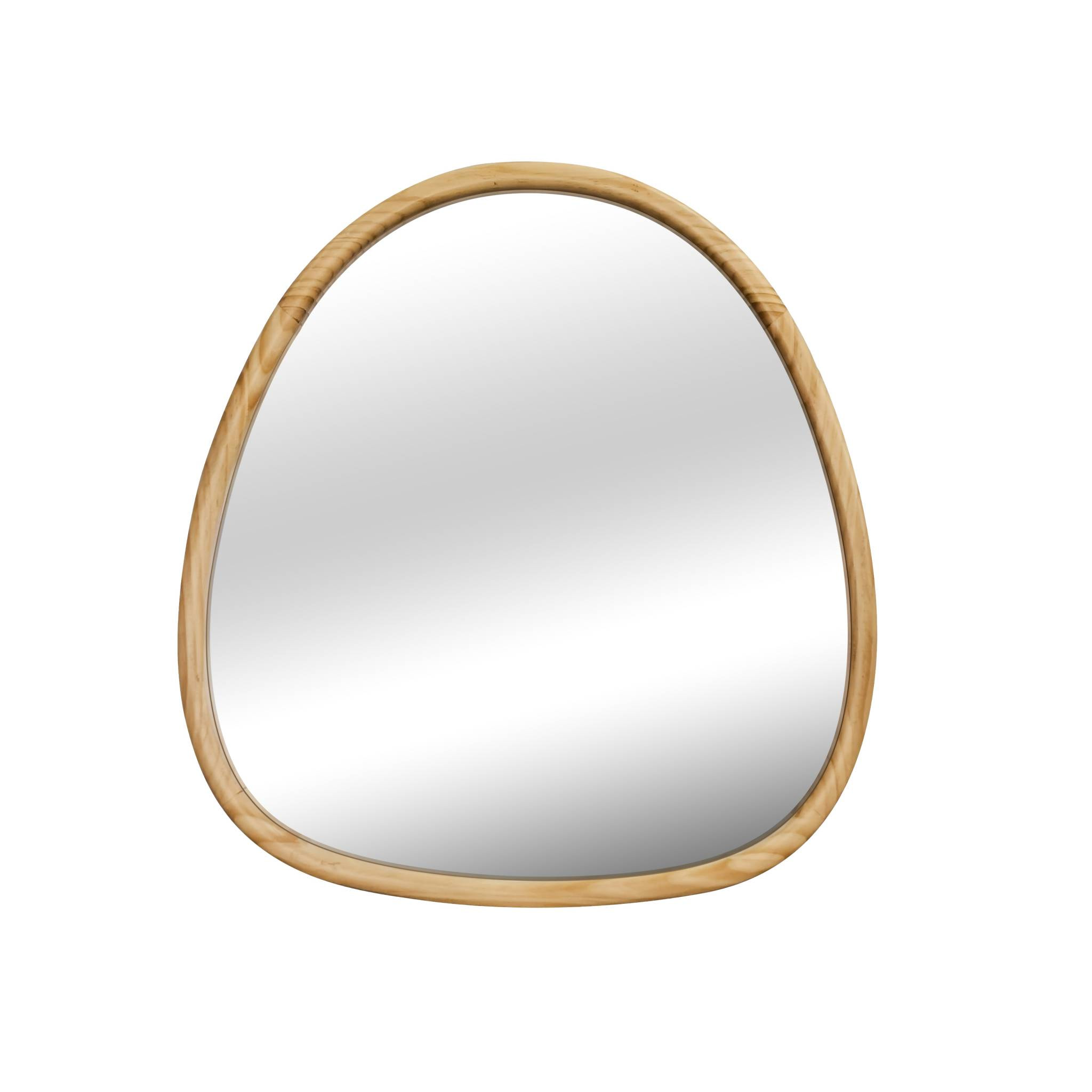 Miroir organique en bois de sapin 75cm couleur naturelle CHARLIE  L 75 x l 70 x E 3cm
