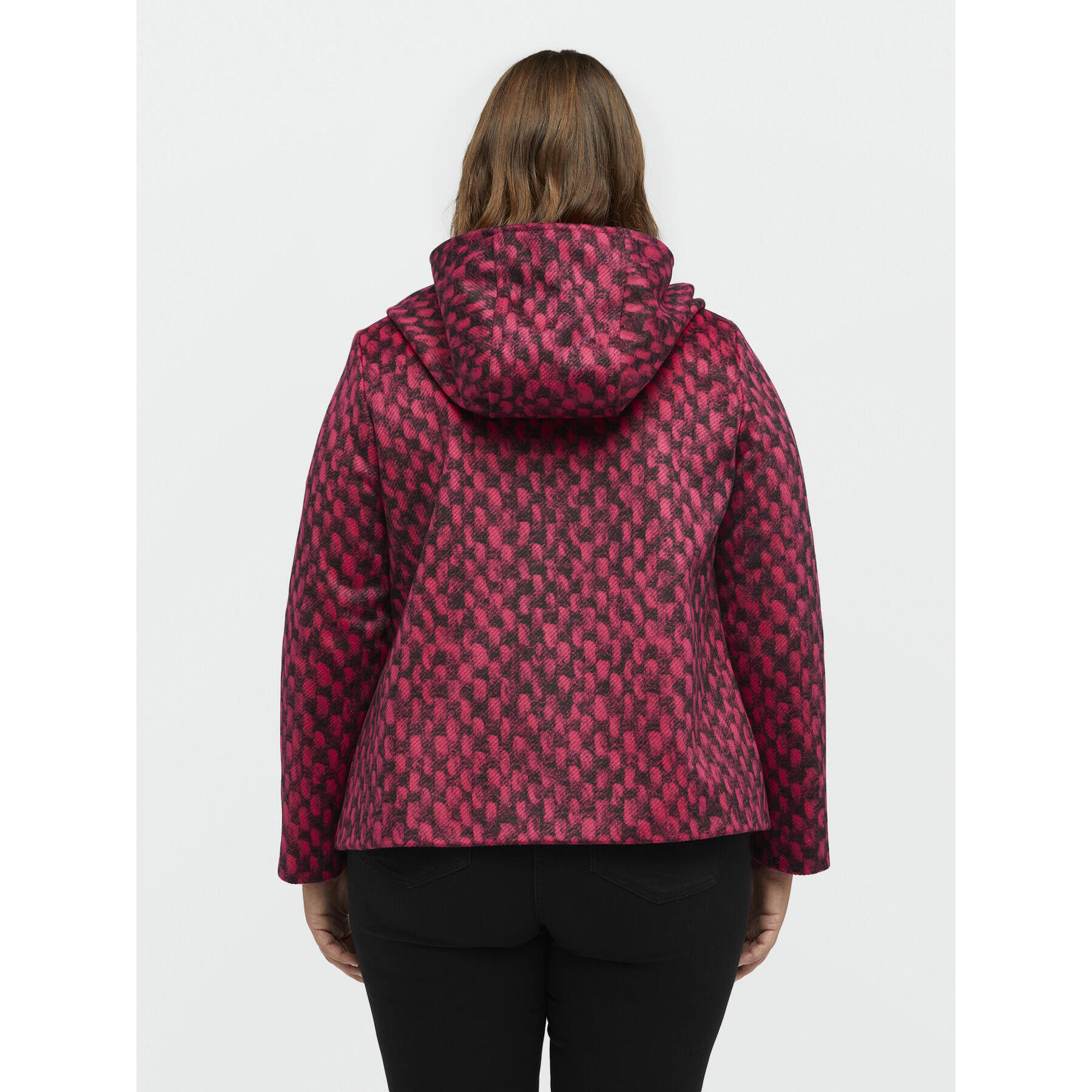 Fiorella Rubino - Chaqueta bicolor con capucha - Fuchsia