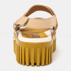 Sandalia de cuña 1676 MULTI CREAM-HONEY/BRIGHTON color Cream-honey