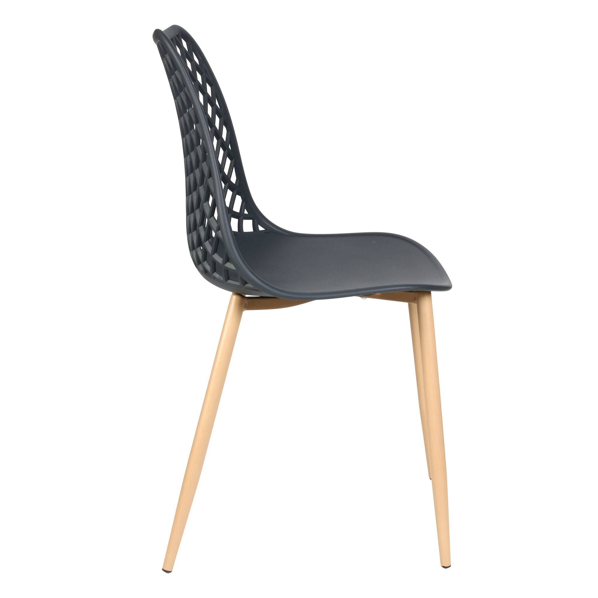 Chaise Malaga Gris - Lot De 2