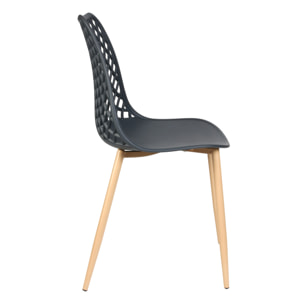 Chaise Malaga Gris - Lot De 2