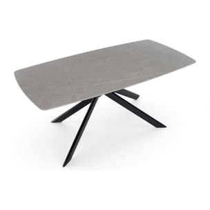 Tavolo SAINT FLORENT in ceramica finitura pietra grigio 180x90x76 cm
