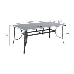 Table de jardin aluminium 10 places BARATHE