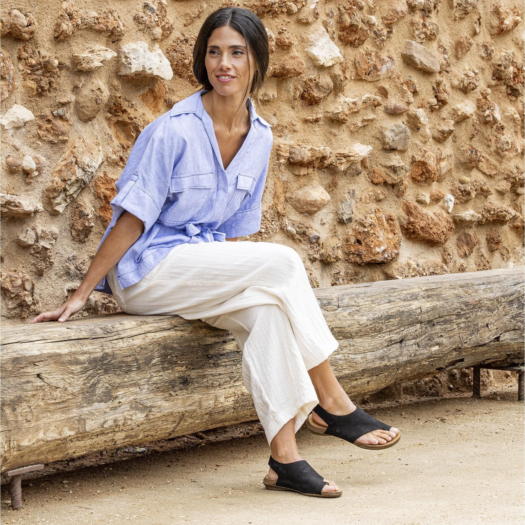 Sandalias N5559 NOBUCK CREAM / WAKATAUA color Cream