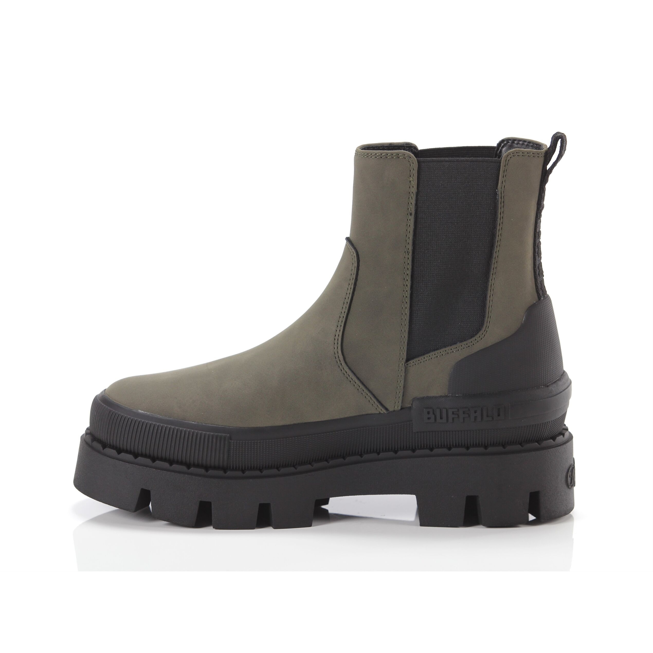 Boots Buffalo Raven Chelsea Khaki Black Verde