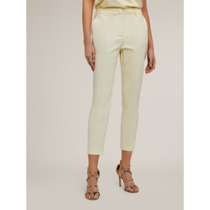 Motivi - Pantalón regular de tejido técnico - Amarillo