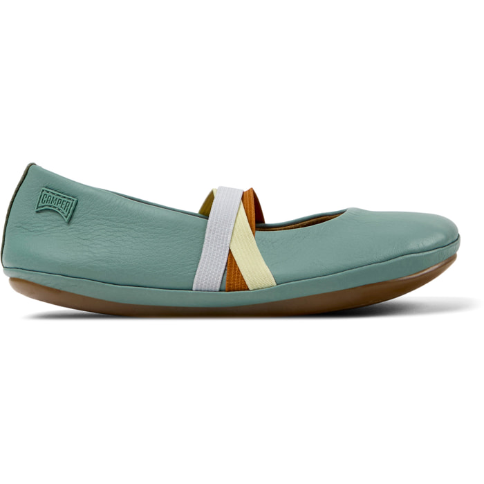 Bailarinas - CAMPER Right Twins - Verde - Cuero liso