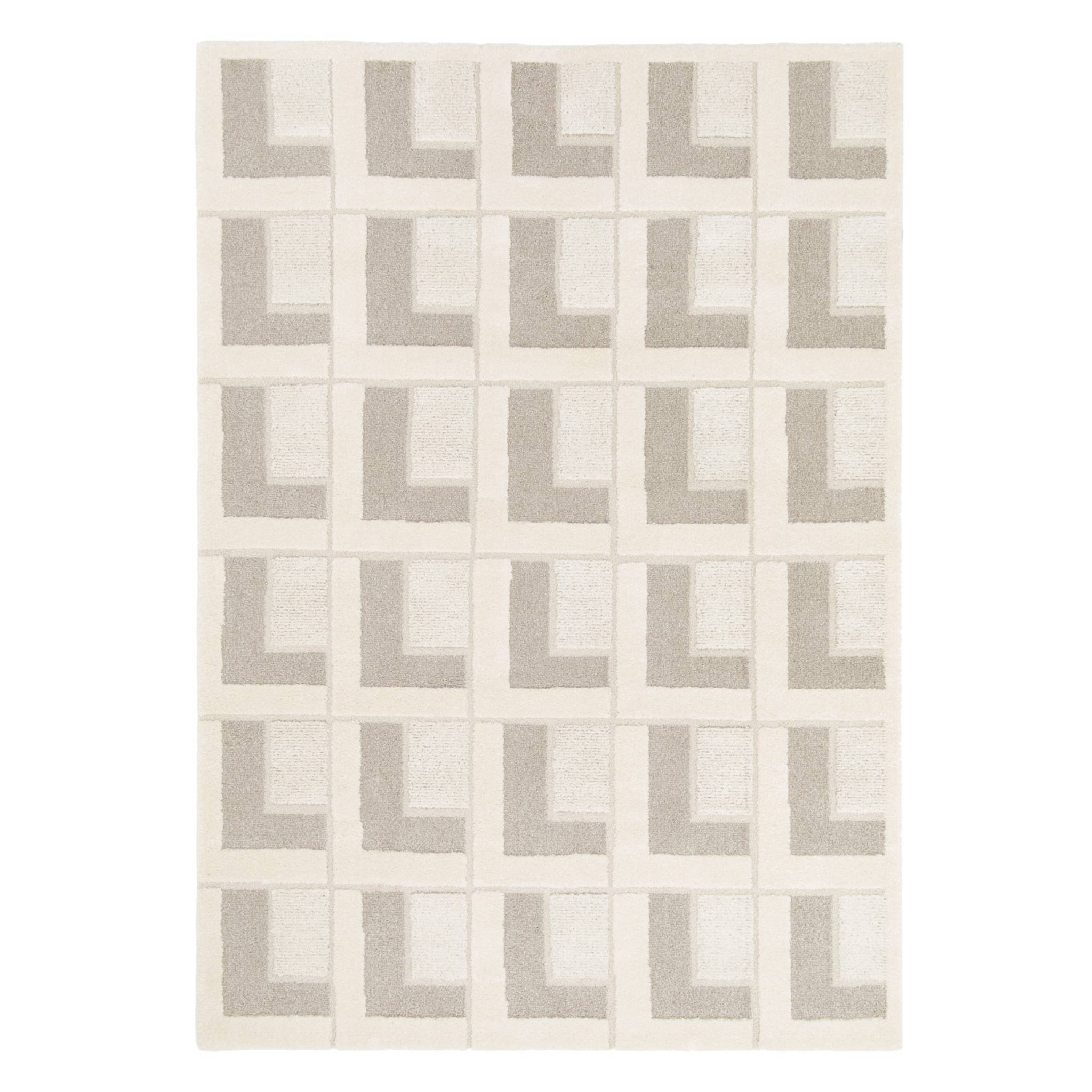 Tapis intérieur motifs géométriques crème EVE