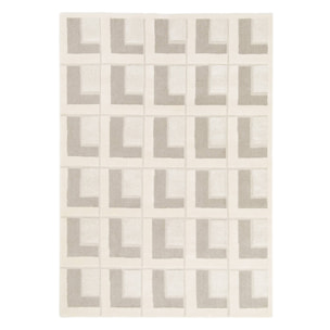 Tapis intérieur motifs géométriques crème EVE