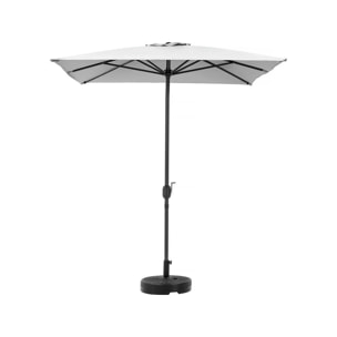 Parasol rectangulaire inclinable "Sol 2" - 2 x 3 m - Gris