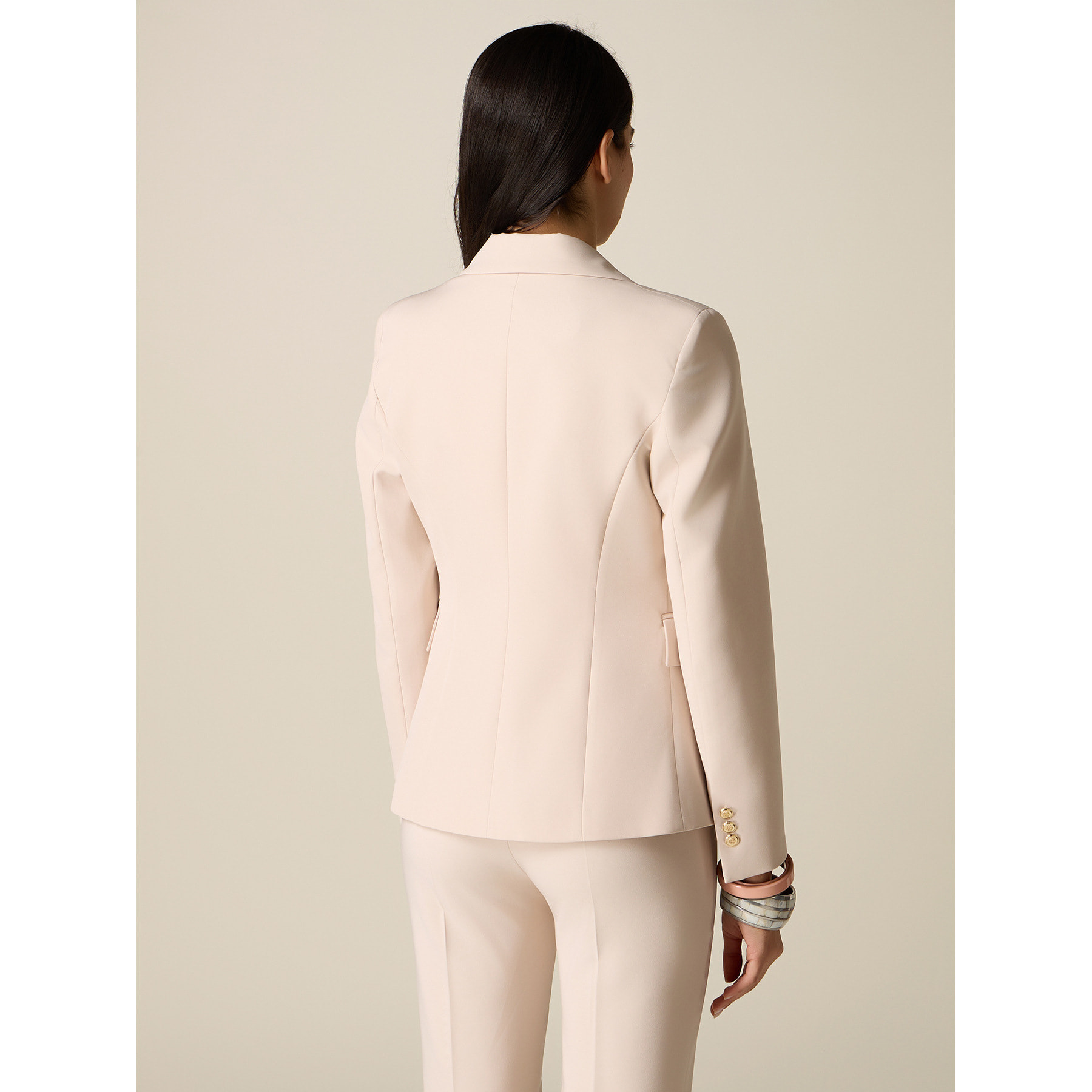 Oltre - Blazer sciancrato in tessuto tecnico - Beige