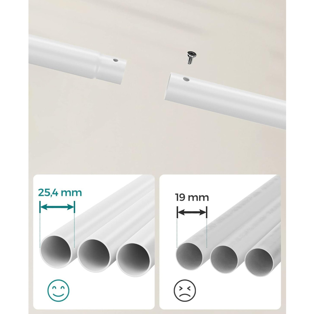 Stender appendiabiti doppio Oskar in acciaio bianco con ruote