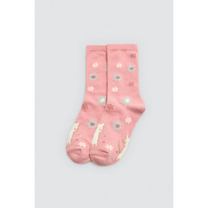 Confezione da 4 calzini per bambini stampati Sweet Flowers