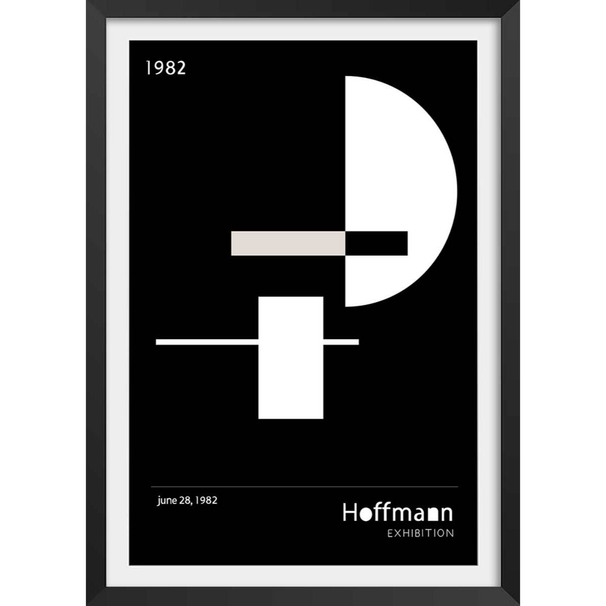 Poster Exposition hoffmann Affiche + cadre en bois - Noir