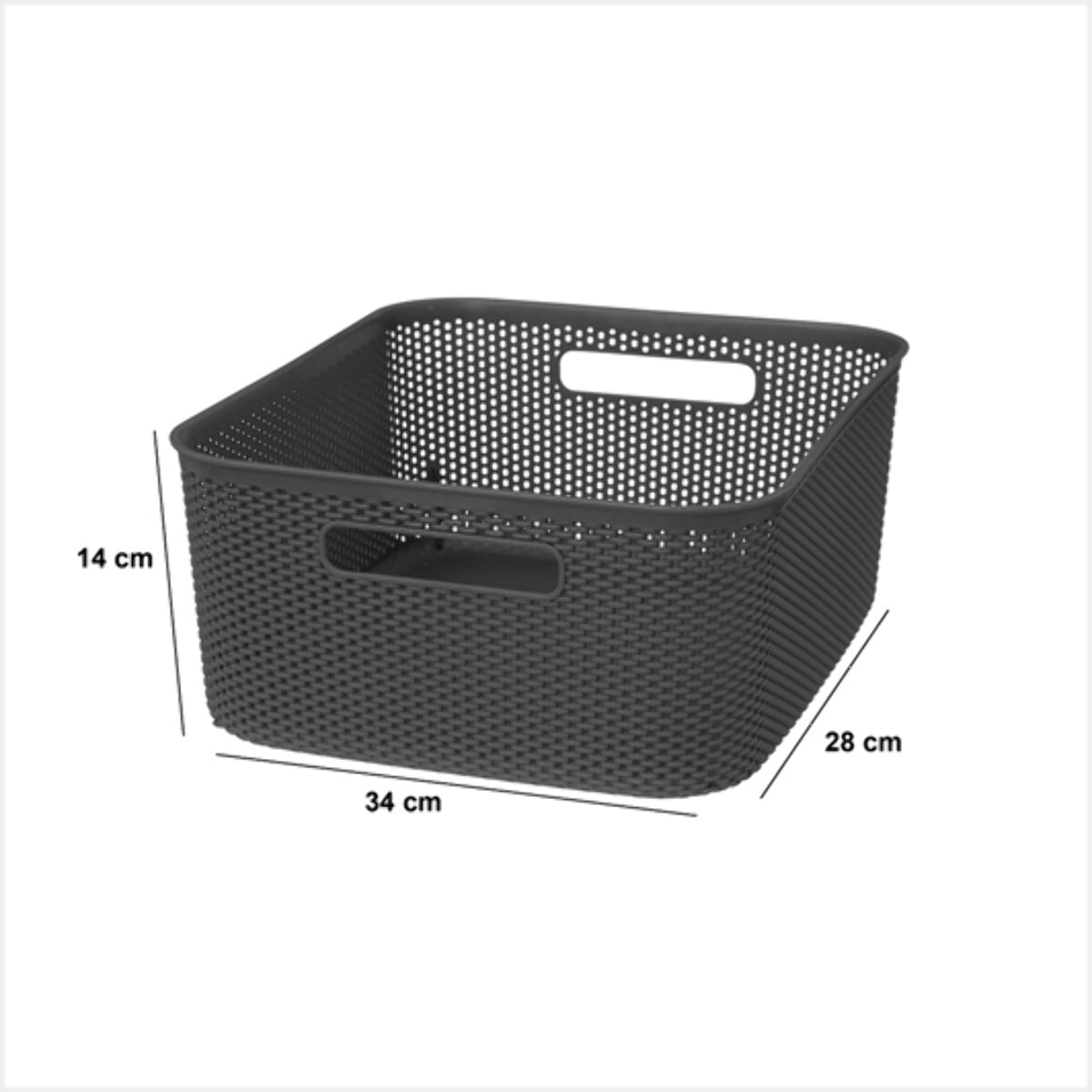 Panier en crochet Crochy 11L gris