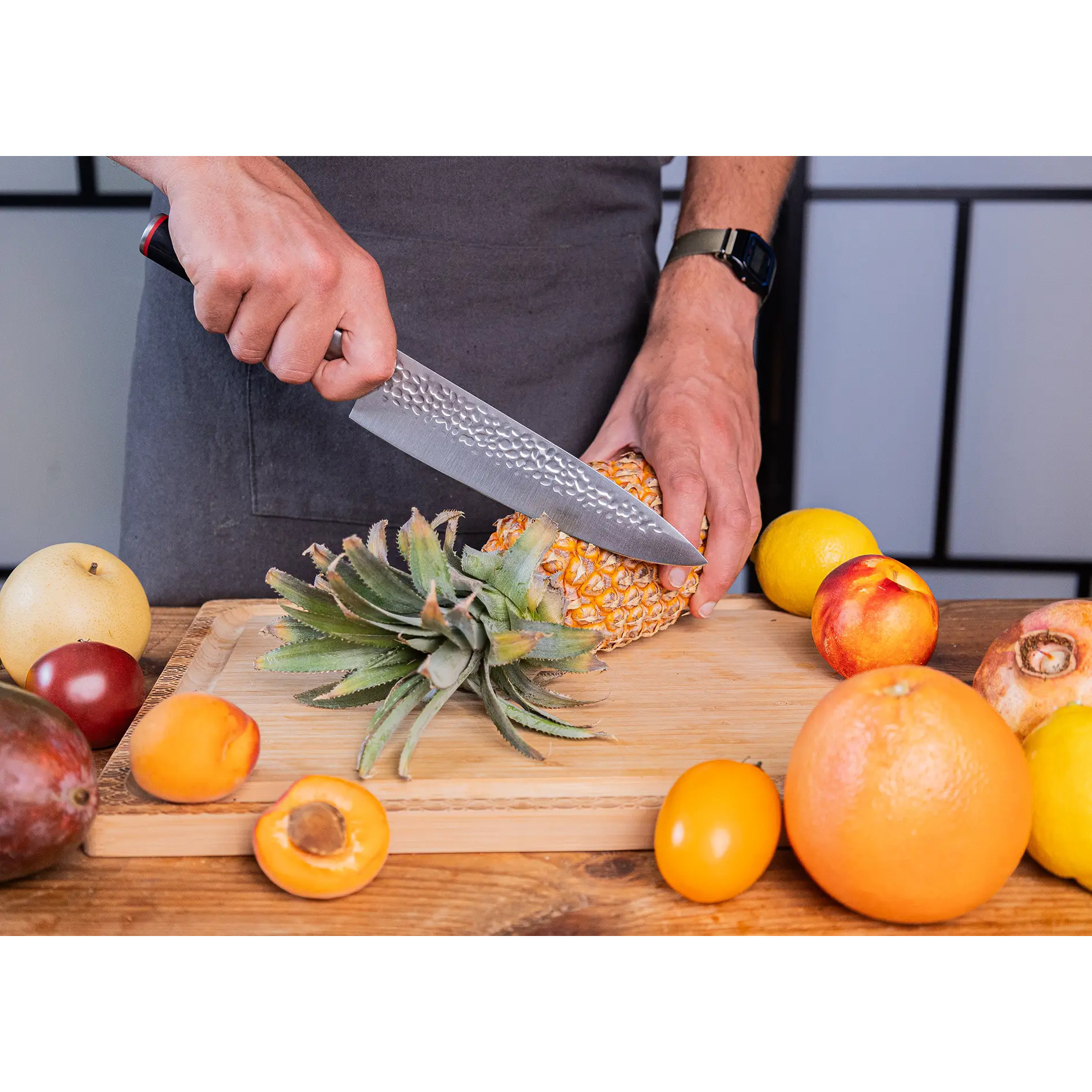 Cuchillo cocinero martillado "Gyuto" | acero 440C | L: 20 cm