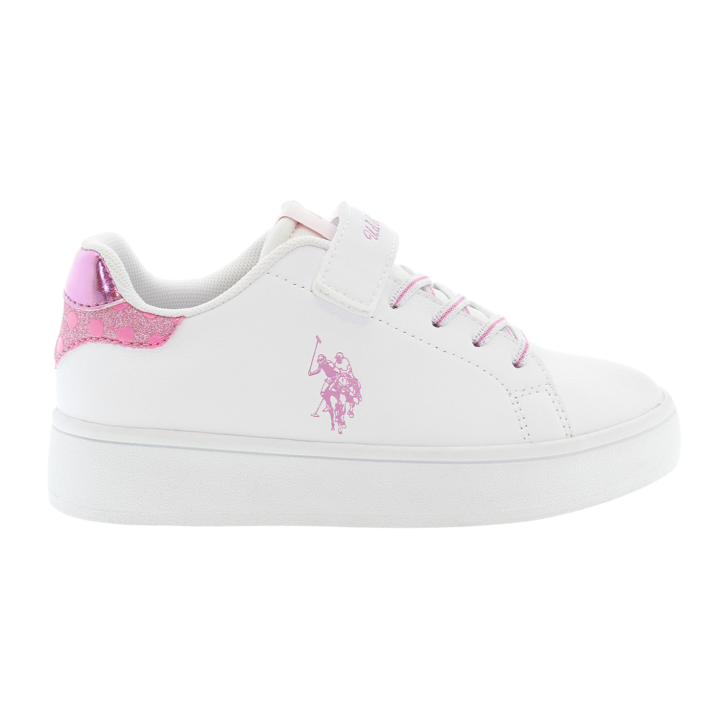 Sneakers U.S. Polo Assn. bianco-rosa