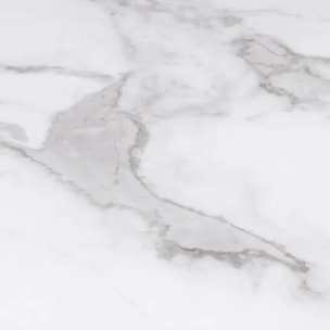 Table à manger ronde Soline Ø110cm effet marbre