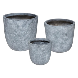 Set de 3 pots fibre D27/34/43cm