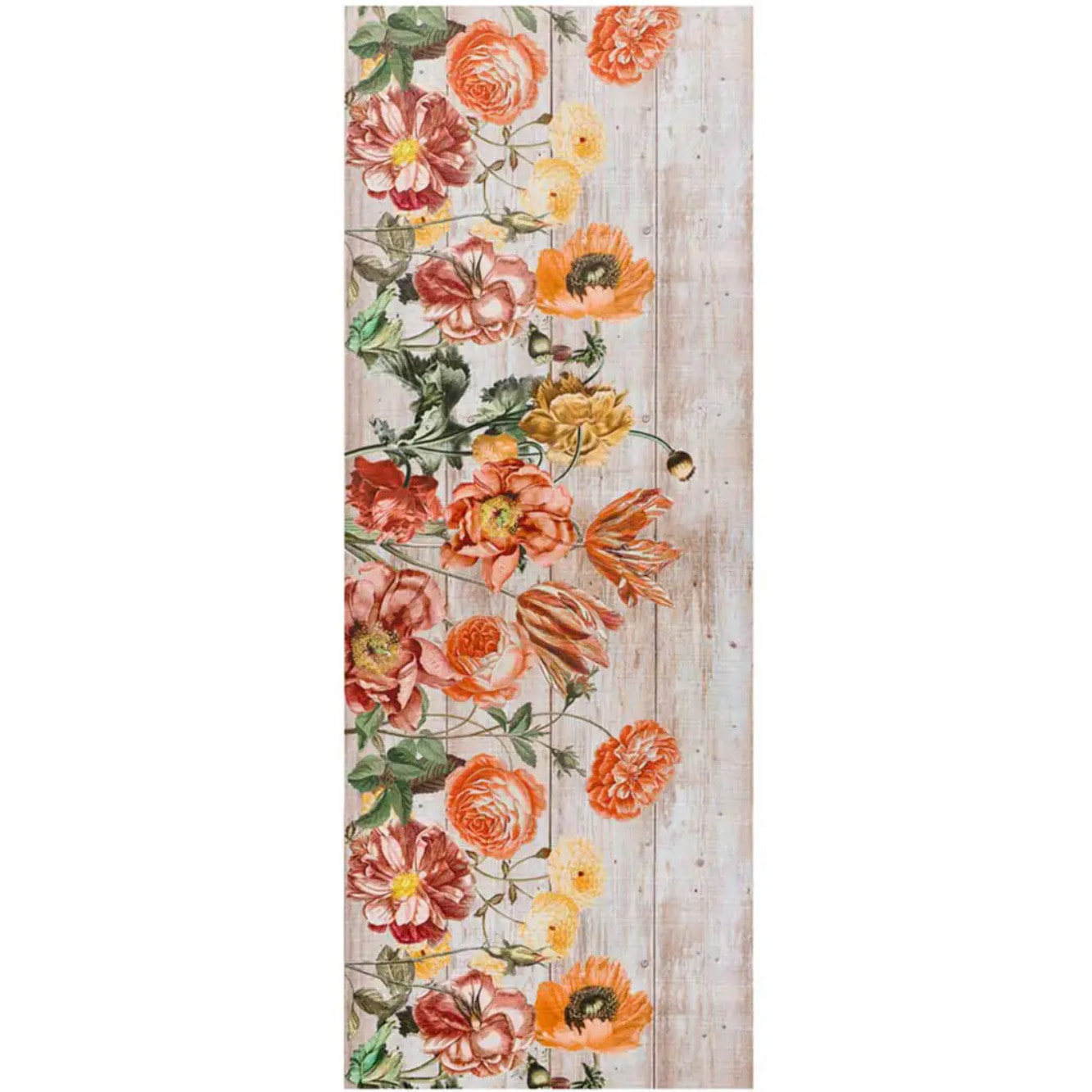 RICCI Alfombra lavable de cocina diseño floral multicolor, varias medidas disponibles.