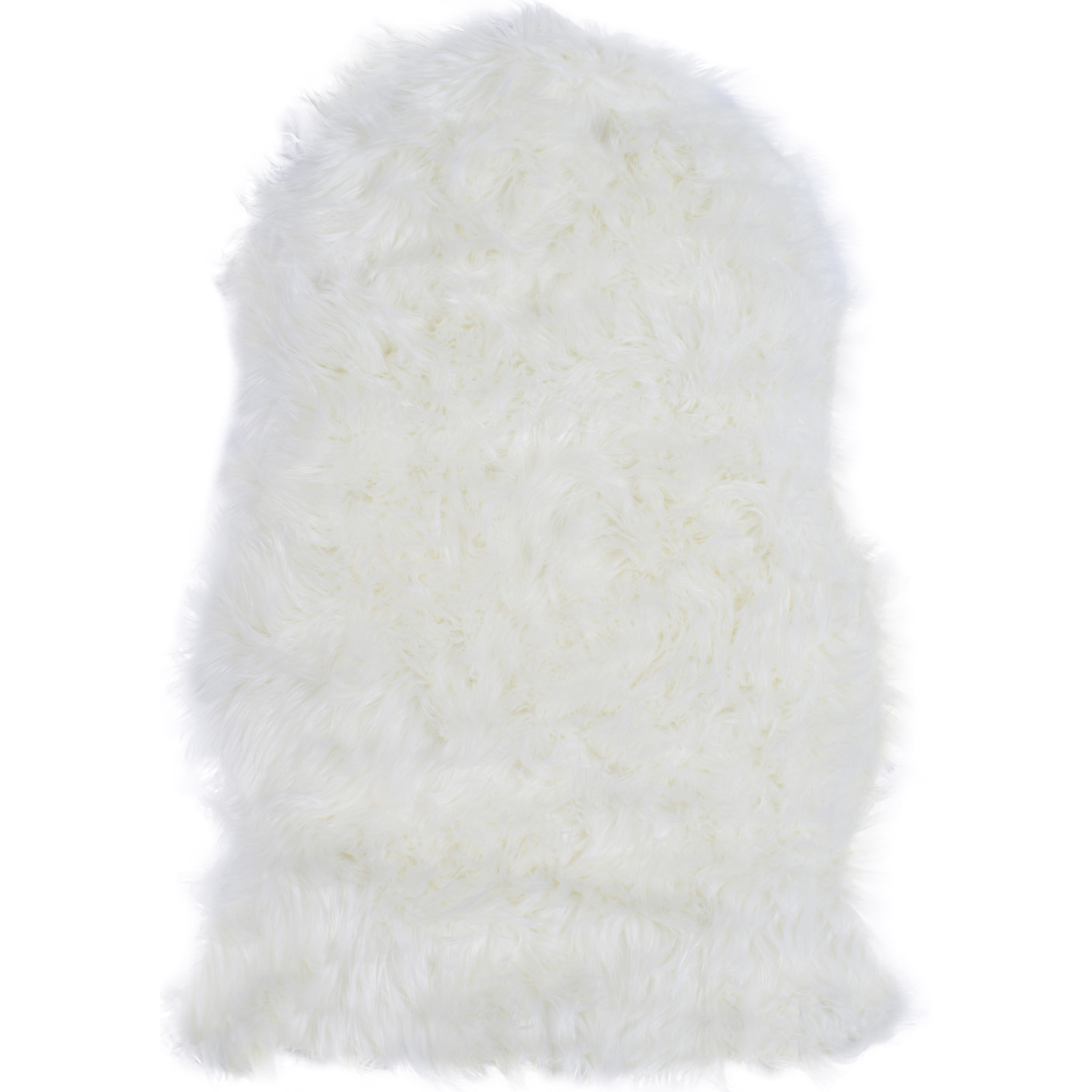 Cocooning - Tapis fausse fourrure blanc imitation peau de mouton