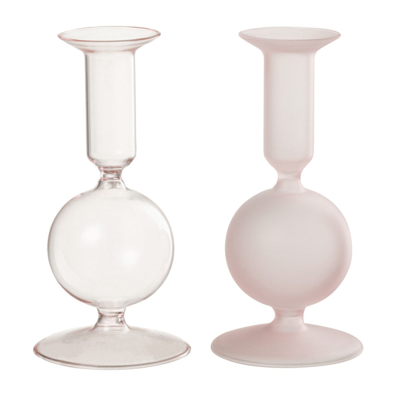 J-Line chandelier 1 Boule - verre - rose - 2 pcs
